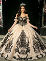Champagne Tulle Appliques Off the Shoulder Quinceanera Dress
