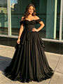 Black Tulle Off the Shoulder Quinceanera Dress