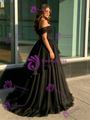 Black Tulle Off the Shoulder Quinceanera Dress