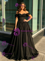 Black Tulle Off the Shoulder Quinceanera Dress