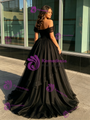 Black Tulle Off the Shoulder Quinceanera Dress
