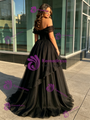 Black Tulle Off the Shoulder Quinceanera Dress