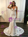 Sexy White Mermaid Lace Wedding Dress