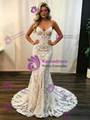 Sexy White Mermaid Lace Wedding Dress