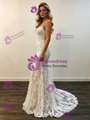 Sexy White Mermaid Lace Wedding Dress
