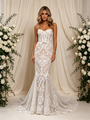 Sexy White Mermaid Lace Straps Wedding Dress