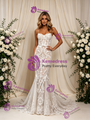 Sexy White Mermaid Lace Straps Wedding Dress