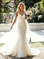Sexy White Mermaid Lace Straps Wedding Dress