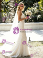 Sexy White Mermaid Lace Straps Wedding Dress