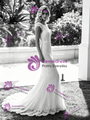White Mermaid Lace Backless Wedding Dress