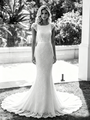 White Mermaid Lace Backless Wedding Dress