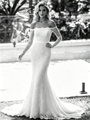 White Mermaid Lace Long Sleeve Wedding Dress