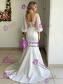 Sexy White Tulle V-neck Split Wedding Dress