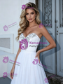 Simple White Chiffon Strapless Wedding Dress