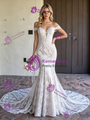 Sexy White Mermaid Lace Off The Shoulder Weding Dress