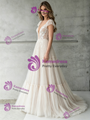 Ivory Tulle Lace V-neck Wedding Dress