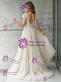 Ivory Tulle Lace V-neck Wedding Dress