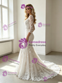 Sexy White Mermaid Tulle Appliques Wedding Dress