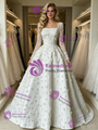 White Mermaid Tulle Off the Shoulder Pleats Wedding Dress