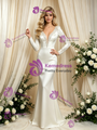 Mermaid Satin Long Sleeve Beading Wedding Dress