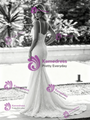 Sexy White Mermaid Lace Straps Wedding Dress