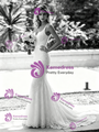 Sexy White Mermaid Lace Straps Wedding Dress