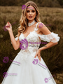 White Tulle Lace Appliques Wedding Dress