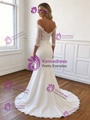Sexy White Tulle Lace Appliques Short Sleeve Wedding Dress