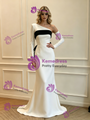 White Mermaid Long Sleeve Wedding Dress