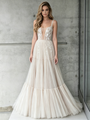Ivory Tulle Straps Appliques Wedding Dress