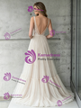 Ivory Tulle Straps Appliques Wedding Dress