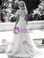 White Lace Cap Sleeve Wedding Dress