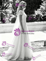 White Lace Cap Sleeve Wedding Dress