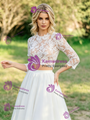 White Lace Long Sleeve Wedding Dress