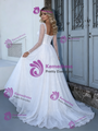 White Sequins Long Sleeve Wedding Dress