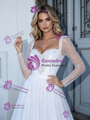 White Sequins Long Sleeve Wedding Dress