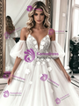 Sexy White Tulle Lace Spaghetti Straps Wedding Dress 