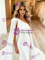 Sexy White Mermaid One Shoulder Wedding Dress