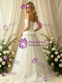 A-Line Ivory Tulle Strapless Bow Wedding Dress