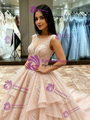 Ball Gown Tulle Appliques Quinceanera Dress