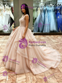 Ball Gown Tulle Appliques Quinceanera Dress