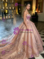 Ball Gown Tulle Strapless Quinceanera Dress