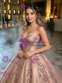 Ball Gown Tulle Strapless Quinceanera Dress