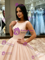 Tulle Scoop Neck Sleeveless Quinceanera Dress
