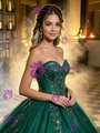 Green Tulle Strapless Quinceanera Dress