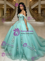 Tulle Off the Shoulder Appliques Quinceanera Dress