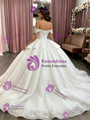 White Tulle Off the Shoulder Appliques Quinceanera Dress