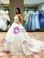 White Tulle Appliques Straps Quinceanera Dress