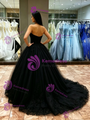 Black Tulle Strapless Quinceanera Dress