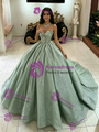 Green Tulle Sequins Quinceanera Dress
